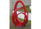 Public Park Stainless Steel Sculpture Red Painted Abstract Metal Sculpture