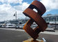 Large Rusty Abstract Corten Steel Sculpture For Garden