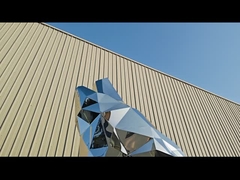 বাগান সজ্জা স্টেইনলেস স্টীল নেকড়ে ভাস্কর্য