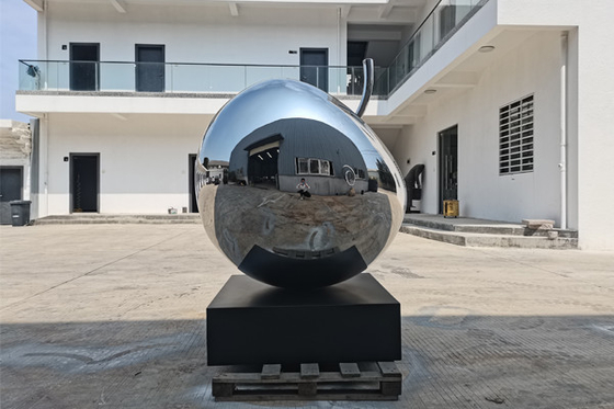 ভালো দাম আধুনিক ফল স্টেইনলেস স্টীল পালিশ গার্ডেন আপেল ভাস্কর্য 145cm উচ্চতা অনলাইন