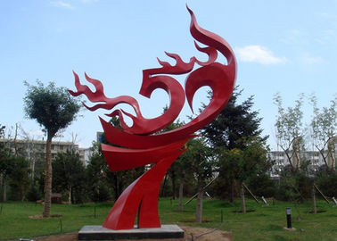 ভালো দাম বড় অঙ্কিত লাল মেটাল শিখা ভাস্কর্য, সারাংশ মেটাল গার্ডেন ভাস্কর্য অনলাইন