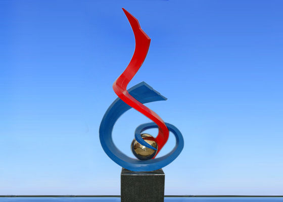 ভালো দাম প্লাজা / স্কয়ার সজ্জা জন্য 2.4 মি বার্নিং টর্চ পেইন্টেড মেটাল ভাস্কর্য অনলাইন