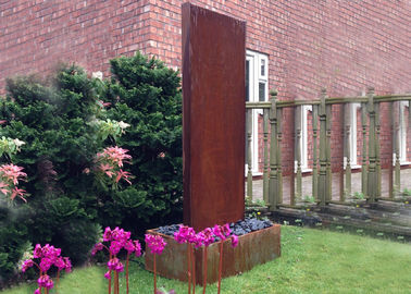 Anti Corrosion Corten Steel Water Wall , Corten Steel Garden Features