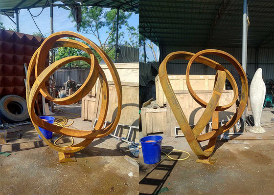 ভালো দাম গার্ডেন পাবলিক সজ্জা কর্টেন ইস্পাত গার্ডেন ভাস্কর্য বড় 120 সেমি উচ্চতা অনলাইন