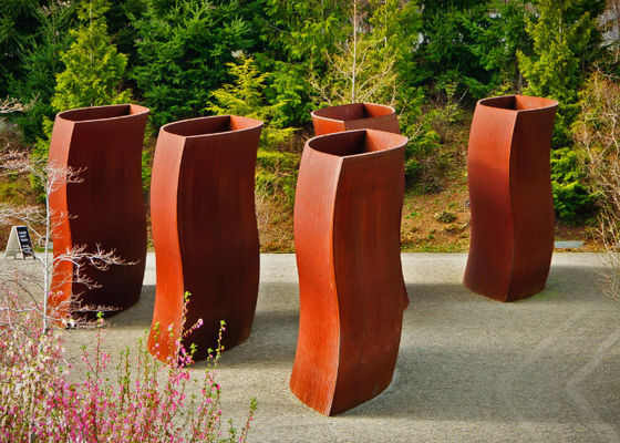 ভালো দাম সারাংশ মেটাল ফ্লাওয়ার Planters, স্বতন্ত্র Corten ইস্পাত পাত্র ঢালাই ক্র্যাফ্ট অনলাইন