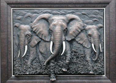 ভালো দাম মেটাল ওয়াল আর্ট ভাস্কর্য / ব্রোঞ্জ হাতি বাস ত্রাণ মাল্টি ফাংশন অনলাইন