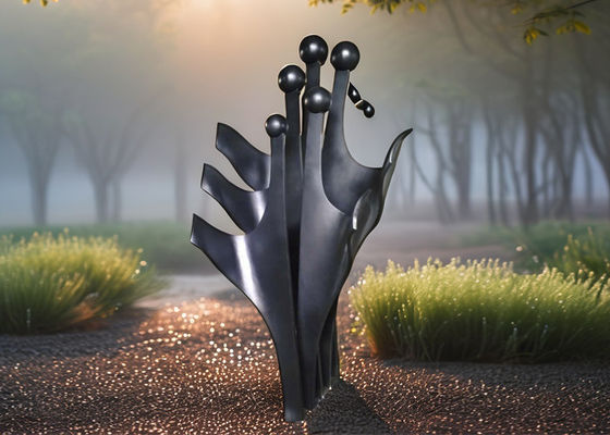 ভালো দাম কাস্টমাইজড পেইন্টেড বিমূর্ত ধাতু বাগান শিল্প আধুনিক স্টেইনলেস স্টীল আউটডোর ভাস্কর্য অনলাইন