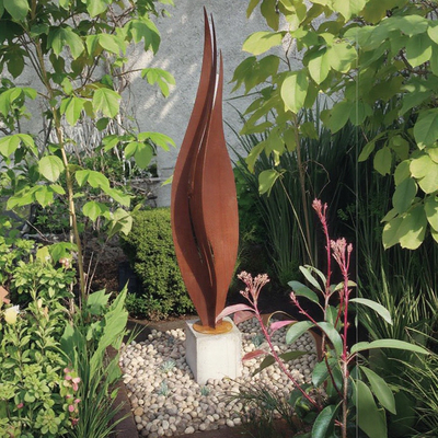 Rusty Weathering Metal Art Abstract Sculpture Modern Corten Steel Welding Technique