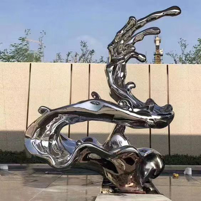 Large Metal Outdoor Modern Mirror Polished Stainless Steel Sculpture