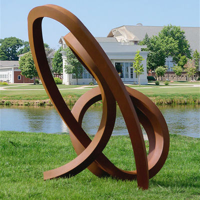 ভালো দাম রস্টি ওয়েদারিং সিল বিমূর্ত ধাতু বাগান শিল্প বহিরঙ্গন ভাস্কর্য অনলাইন