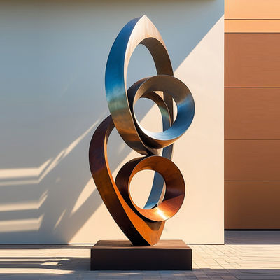 ভালো দাম সজ্জা স্টেইনলেস স্টীল সার্কেল ভাস্কর্য সঙ্গে মরিচা ইস্পাত মিশ্রিত অনলাইন