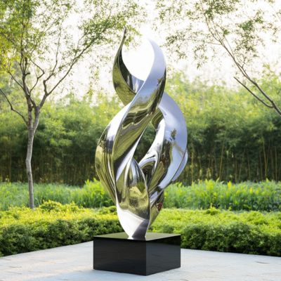 ভালো দাম Custom Modern Public Decoration Stainless Steel Spiral Sculpture অনলাইন