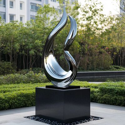 ভালো দাম Custom Garden Sculpture Contemporary Flowing Abstract Stainless Steel Sculpture অনলাইন