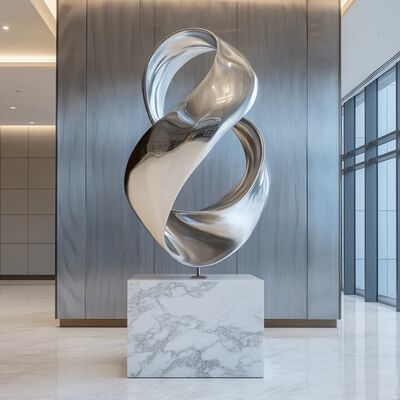 ভালো দাম Contemporary Modern Abstract Infinity Stainless Steel Sculpture অনলাইন