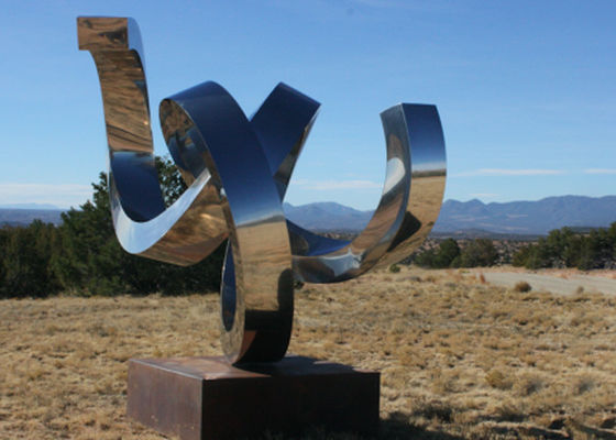 ভালো দাম পালিশ স্টেইনলেস স্টিল বিমূর্ত ভাস্কর্য সমসাময়িক মেটাল গার্ডেন অলঙ্কার অনলাইন