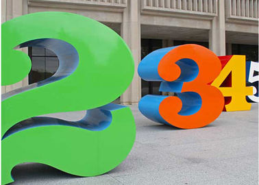 ভালো দাম জনসাধারণের জন্য স্টেইনলেস স্টিল নম্বর ভাস্কর্য আঁকা, ধাতব উদ্যান ভাস্কর্যগুলি অনলাইন