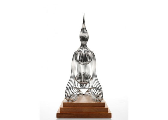 ভালো দাম বসা চিত্রা স্টেইনলেস স্টিল বিমূর্ত ভাস্কর্য সমসাময়িক তারের ভাস্কর্য অনলাইন