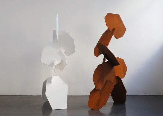 ভালো দাম উদ্যানের ব্যবহার জ্যামিতিক ভাস্কর্য কার্টেন স্টিলের বহিরঙ্গন সজ্জা অনলাইন