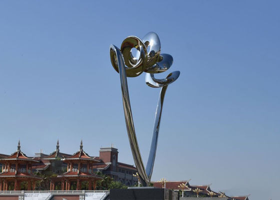 ভালো দাম আউট ডোর মডার্ন স্টেইনলেস স্টিলের বিমূর্ত ভাস্কর্য মিরর পালিশ অনলাইন