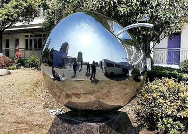 Modern Outdoor Decoration Apple Sculpture Stainless Steel Sculpture