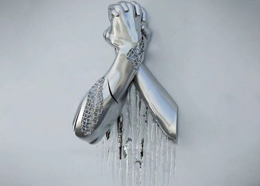 Love Hands Design Stainless Steel 3D Metal Wall Sculpture Matt Finish
