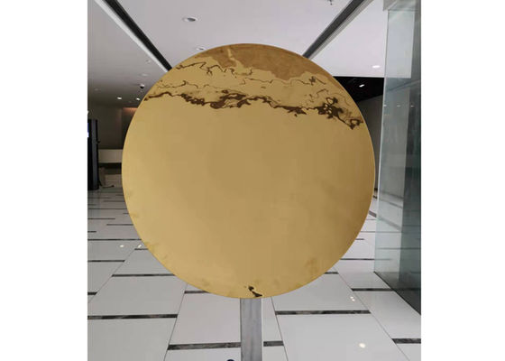 ভালো দাম প্রাচীর আলংকারিক গোল্ডেন স্টেইনলেস স্টীল আয়না ভাস্কর্য অনলাইন