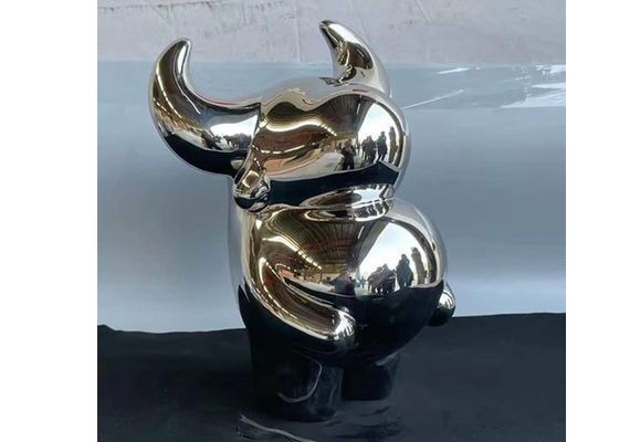 ভালো দাম বাড়ির সাজসজ্জার জন্য পালিশ করা 316 স্টেইনলেস স্টিল অক্স ভাস্কর্য অনলাইন