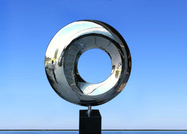 Outdoor Indoor Mirror Stainless Steel Sculpture Doughnut Shape WS-ST048
