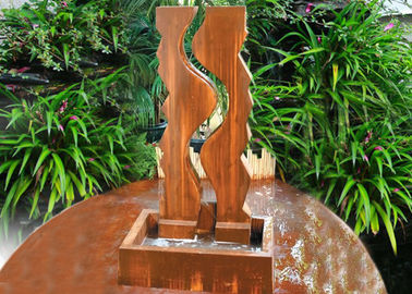 ভালো দাম জ্যামিতিক সজ্জা Corten ইস্পাত জল বৈশিষ্ট্য ইয়ার্ড / গার্ডেন জন্য বড় আকার অনলাইন