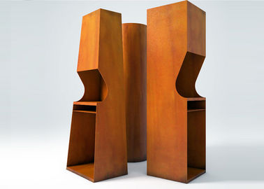 ভালো দাম ফায়ার Pillars আর্ট আলংকারিক Corten ইস্পাত ফায়ার পট সহজ পরিষ্কার / রক্ষণাবেক্ষণ অনলাইন