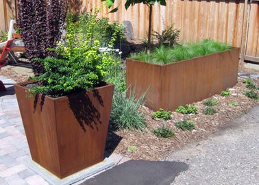 ভালো দাম উচ্চ শক্তি রাস্তার ইস্পাত Planters, আয়তক্ষেত্রাকার মেটাল প্ল্যান্ট ফোর্জিং টেকনিক অনলাইন