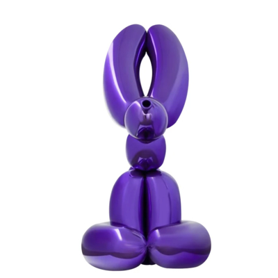 ভালো দাম Custom Commercial Sculpture Purple Balloon Bunny Fiberglass Sculpture অনলাইন