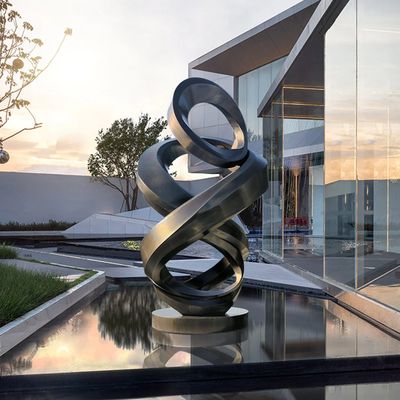 ভালো দাম SERENITY Mirror | Contemporary Abstract Stainless Steel Sculpture for Outdoor Garden অনলাইন