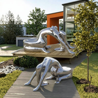 ভালো দাম আয়না স্টেইনলেস স্টীল লেডি আর্ট ভাস্কর্য বিমূর্ত রূপক বহিরঙ্গন অভ্যন্তরীণ সজ্জা অনলাইন