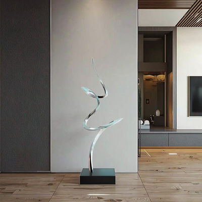 ভালো দাম Mirror Polished Modern Abstract Metal Art Sculpture Elegant Luxury Decor for Interior Spaces অনলাইন