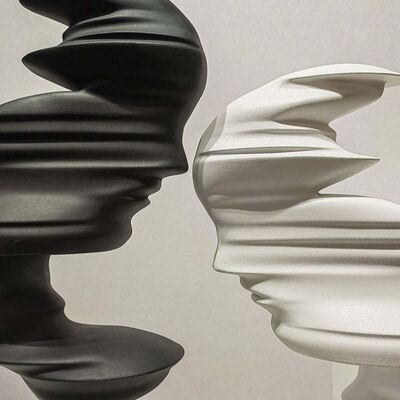 ভালো দাম কাস্টম ডেকোরেটিভ ফাইবার গ্লাস ভাস্কর্য বিমূর্ত জীবন আকার ভাস্কর্য ধাতু মূর্তি অনলাইন