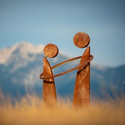 ভালো দাম কোর্টেন স্টিল ভাস্কর্য অ্যাবস্ট্রাক্ট আর্ট আউটডোর/গার্ডেন ডেকোরেশন ল্যান্ডস্কেপিং-এর জন্য অনলাইন