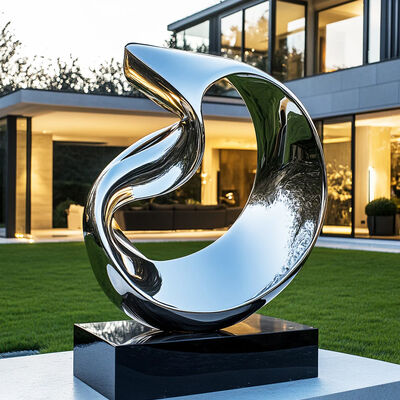 Outdoor Decoration Stainless Steel Polished Eternal Flow Sculpture