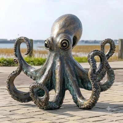 ভালো দাম Handcrafted Bronze Giant Octopus Statue | Coastal & Nautical Home Office Decoration অনলাইন