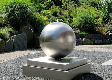 আউটডোর Wangstone সজ্জা ভাস্কর্য স্টেইনলেস স্টীল জল বল ঝরনা