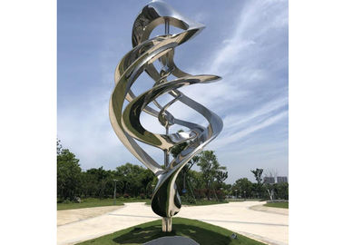 কাস্টম আধুনিক ধাতু আউটডোর আর্ট ভাস্কর্য স্টেইনলেস স্টিলের মিরর উদ্যানের জন্য পোলিশ করা