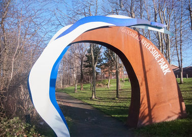 Contemporary Park Decoration Outdoor Metal Corten Steel Arch