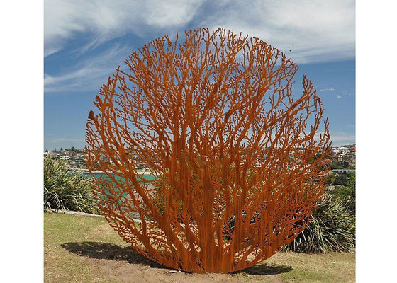 ভালো দাম লেজার কাটিং মরিচা Corten ইস্পাত ধাতু গাছ বাগান ভাস্কর্য অনলাইন