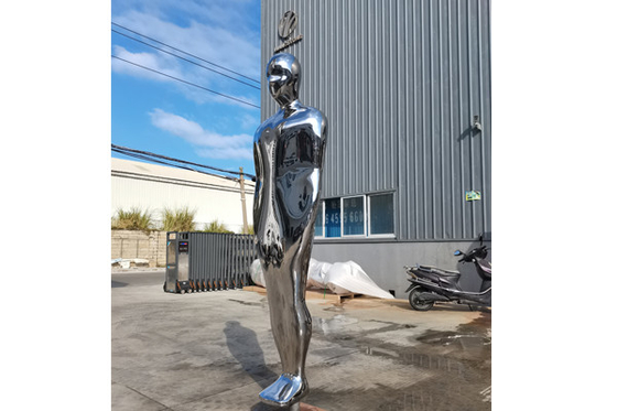ভালো দাম 200cm উচ্চতা স্টেইনলেস স্টিল 316L নগ্ন মানুষের ভাস্কর্য অনলাইন